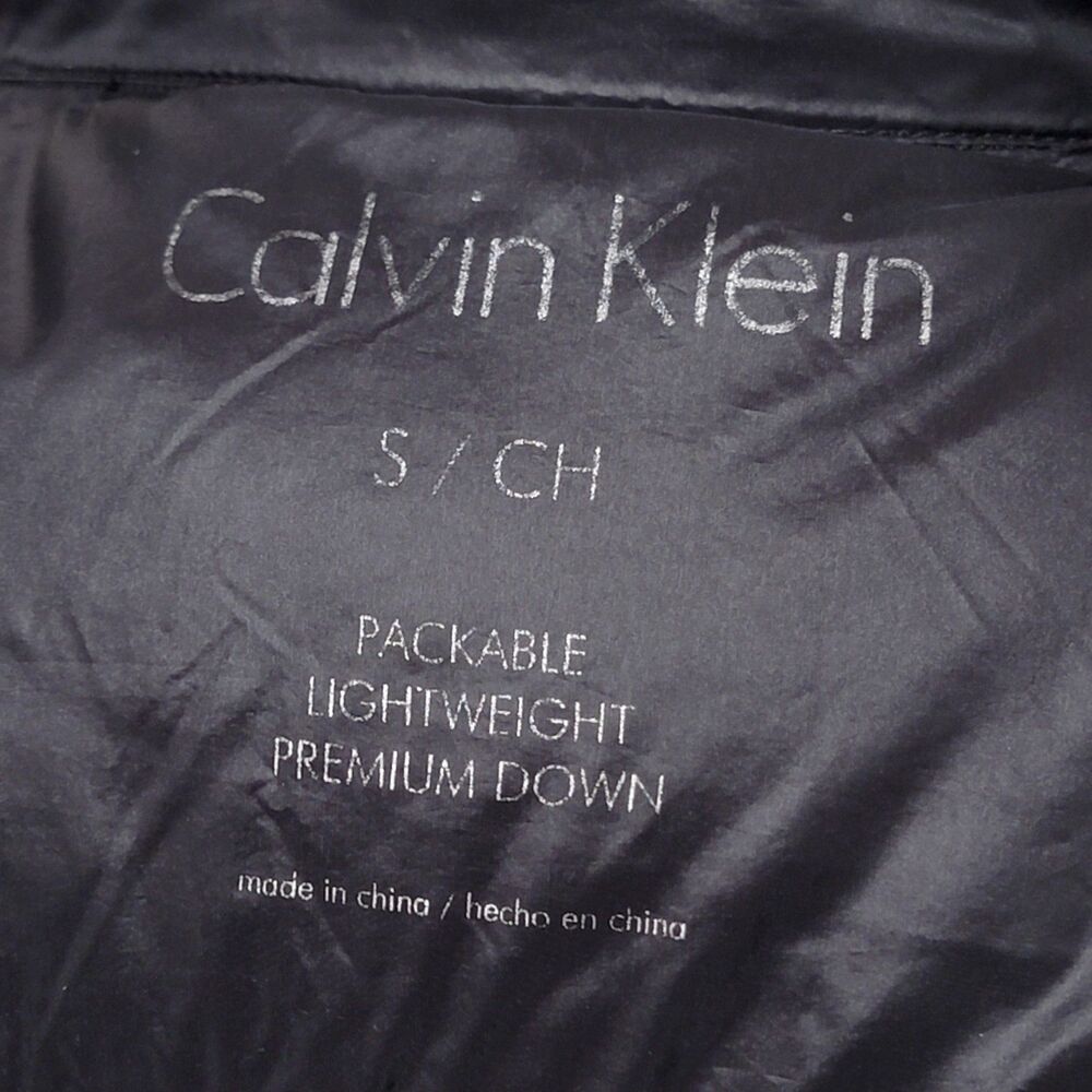 Calvin Klein Women’s Puffer Jacket Small Packable Black Premium Down Winter Warm - Picture 4 of 10